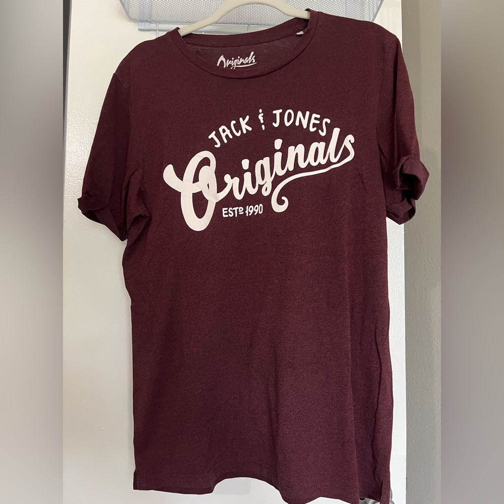 Jack & Jones Originals Burgundy Tee